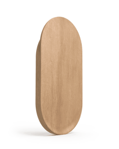 Large wooden handmade cutting board with a carved top and side