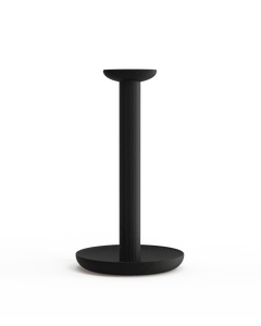 Wooden paper towel holder painted in black